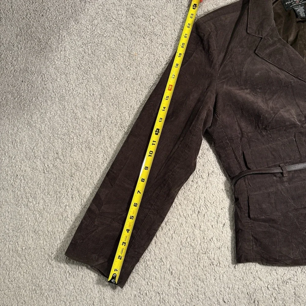 POLO JEANS Co. RALPH LAUREN Women's Brown Corduroy Jacket Size L Preppy - Picture 11 of 14